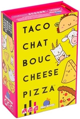 blue orange - Taco Chat Bouc Cheese Pizza - Jeu de Société Idéal pour s'Amuser en Famille ou Entre Amis en Soirée - Jeu d'Ambiance et de Rapidité - Jeu de Carte - De 2 à 8 Joueurs - À Partir de 8 Ans