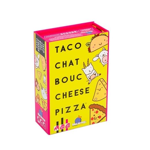 Blue Orange - Taco Chat Bouc Cheese Pizza - Jeu de Société Idéal pour s'Amuser en Famille ou Entre Amis en Soirée - Jeu d'Ambiance et de Rapidité - Jeu de Carte - De 2 à 8 Joueurs - À Partir de 8 Ans