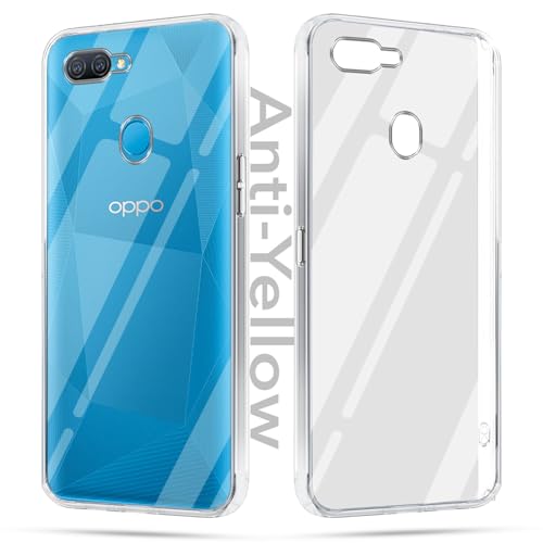Image of Jkobi Lifetime Anti-Yellow Clear Back Cover Case for Oppo A12 (Sleek Hard Crystal | Shockproof and Camera Protection)