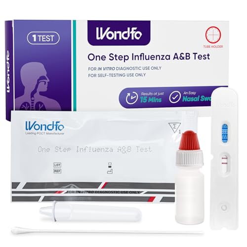 Wondfo Influenza A/B Rapid Test Kit, Home Self-Testing Kit, 1 Pack