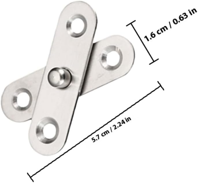 NUOBESTY 40pcs Rotating Hidden Door Hinges Stainless Steel Pivot Hinges for Furniture Cabinet Doors Vertical Rotary Folding Hardware