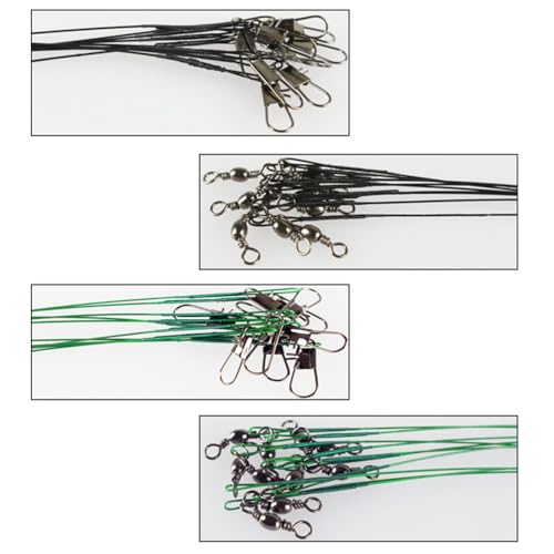 ACAGALA Steel Leader Fishing 20pcs Wire Leaders Nylon y Acero miniatura 7