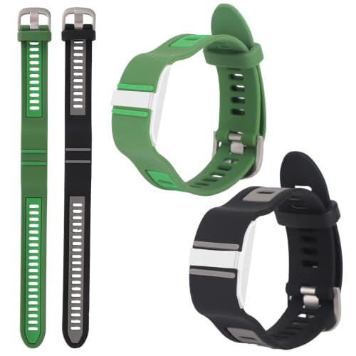 Bracelet Hume Band silicone étanche et résistant pour le sport (Lot de 2 Noir Vert)