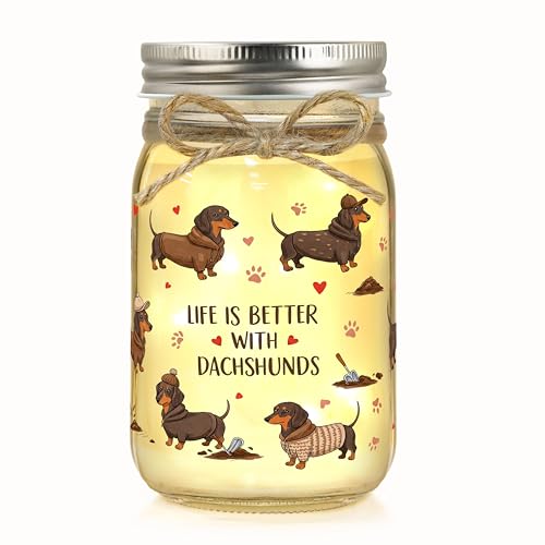 JoycuFF Dachshund Mason Jar Gift