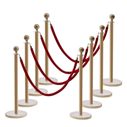 YIYIONCE 8 Pcs Stainless Steel Stanchion Post Queue 39.37