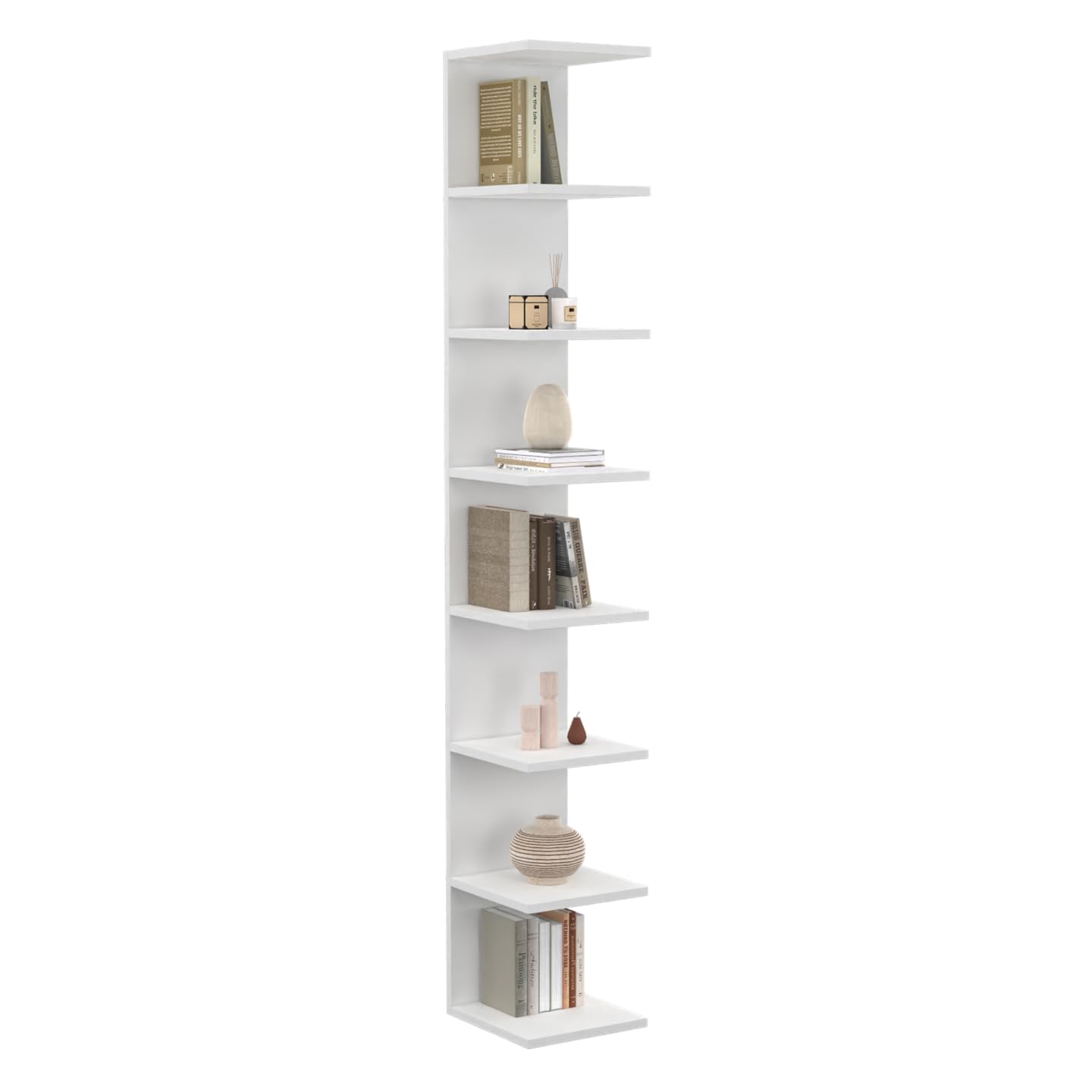 IDMarket Scaffale CHIARA Sospeso 8 Ripiani 190 Cm - Effetto Faggio, Montaggio Verticale O Orizzontale