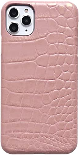 Funda de piel para iPhone 13 patrón de cocodrilo carcasa rosa antigolpes 6.1 pulgadas
