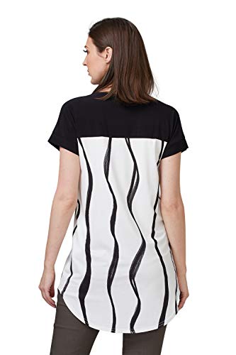 Joseph Ribkoff Black/White Tunic Style 201300 (Size 16) #TOP2