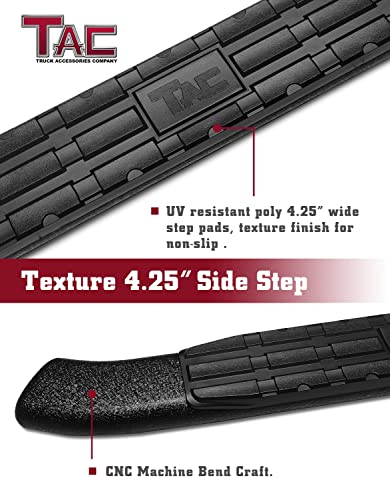 Tac Side Steps Running Boards Fit 2005-2023 Toyota Tacoma Double Cab Truck Pickup 4.25" Texture Black Side Bars Nerf Bars Off Road Accessories (2Pcs) #TOP5