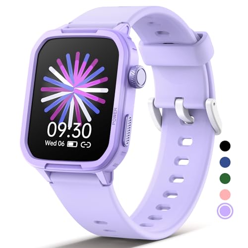 Mgaolo Kids Smart Watch,Fitness Tracker with Heart Rate Sleep Monitor for Boys Girls,Waterproof Activity Tracker Pedometer Step Counter for Android iPhone (Used Without app/Phone) (Purple)