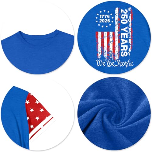 Image of CAZYCHILD Girls 4th of July USA Shirt American Flag Patriotic T-Shirt Independence Day Outfit for Kids 5-14Years