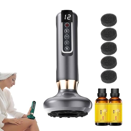 Cellulite-Massagegerät,Anti Cellulite Massagegerät,Schröpfgerät Elektrisch Gegen Cellulite,Verstellbares Handmassagegerät für Körperfett,Vakuum-Massagegerät für Bauch Taille Arme Beine (Schwarz Satz)