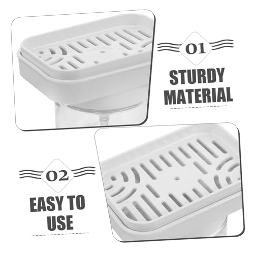Image of Automatic Dish Soap Dispenser with Sponge Holder for Kitchen Sink Liquid Soap Pump Space-Saving Design for Organized Dishwashing