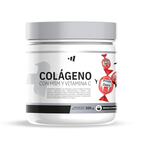 MM Supplements - Colágeno Hidrolizado + Magnesio + MSM + Vitamina C 300g - Complejo DigeZyme - Mejora Articular, Huesos, Catílagos, Piel y Dientes - Sistema Inmunológico - Sabor Dracula Cherry