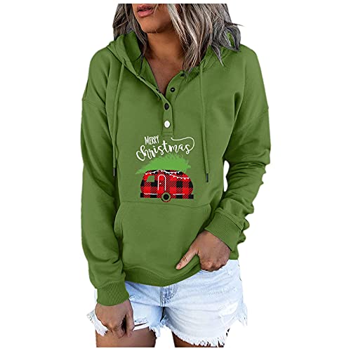 Flannel Shirts for Women Oversized, Flannel Plain Christmas Sweaters for Women Sweatshirts Christmas Loose Fit Lightweight T Shirt Boat Neck Womens Long Sleeve Tops Green