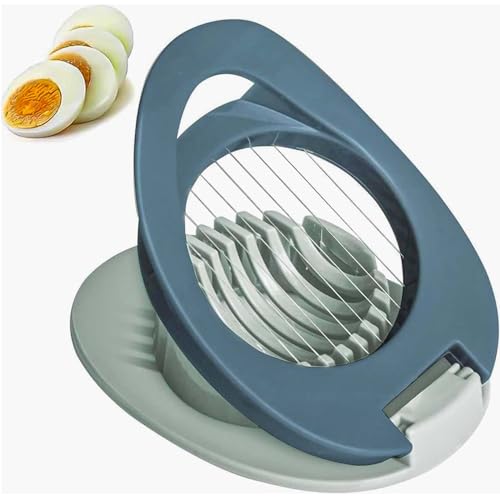 Multifunktionaler Eierschneider, Eierschneider mit Edelstahldraht, für gekochte Eier, Erdbeeren,...