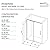 Transolid IPD487610C-R-MB Irene 44-48 in. W x 76 in. H Pivot Shower Door in Matte Black with Clear Glass