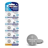 PKCELL CR1616 3V Lithium Battery CR 1616 Battery for Car Key Fob, Remote, Watch (CR1616, 5 Pack)