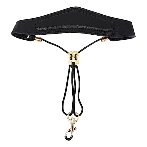 CORHAD Verstellbarer Saxophon-halsgurt Mit Haken Für Saxophone Bassetklarinetten Englischhörner Fagotte Und Oboen Hochwertiges Leder Bequem Und Langlebig Saxophon-ersatzgurt Zum Des