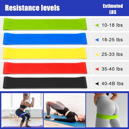 Silipull 10 Pcs Pilates Ring Blocks Set for Women Home Yoga Equipment Accessories Pilates Ring Circle and Ball Workouts Gift Include Ball Yoga Circle Resistance Bands Block Straps Gym Bag(Black) - Thumbnail 4