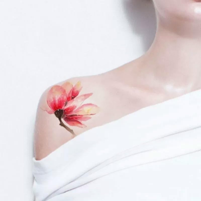 専用他の方発送×清水武嘉【赤い花】肉筆画 タトゥー箱 専用他の方発送