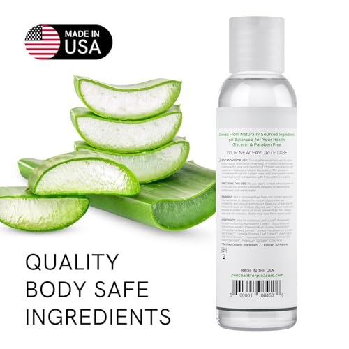 Penchant ORGANIC Aloe Vera Lube - Personal Lubricafication For Women And Men - Water Resistant Sex Lube - Natural Moisturizing Lubricant Gel thumb #6