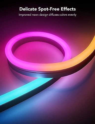 Govee Outdoor Neon Rope Lights, 10M RGBIC IP67 Waterproof Christmas Decorations with 64+ Scenes, Music Sync, Flexible Neon LED Strip for Garden Yards Walls, Works with Alexa Google Assistant