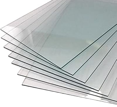 1/2" Thick Custom-Sized Glass Cuts - 1 Count Crystal Clear Picture Frame, Window Glass Replacement Panes, Scratch Resistant Frame Glass for Medicine Cabinet/Curio Shelves, Window panes, Lanterns