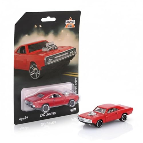 Image of Diecast Charger 1:64 Model Metal Car | Alloy Body Collectible Mini Car with Smooth Wheels | Realistic Display Model & Racing Toy for Kids, Adults & Collectors (Red)