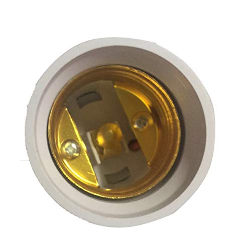 Preisvergleich Produktbild Praktischer B22 bis E27 Sockel Glühbirnenfuß Professioneller Lampenhalter Adapter Robustes Home Lampenhalter Haushaltslicht Zubehör - Weiß