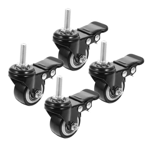Roulettes pivotantes pour établi et chariot lourd Mikinona, kit de roues robustes