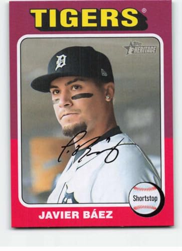 2024 Topps Heritage 408 Javier Baez Detroit Tigers MLB Baseball Base Trading Card