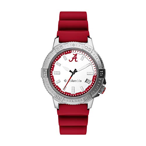 Columbia Peak Patrol Alabama Crimson Tide Men's Watch With Maroon Silicone Strap #TOP11