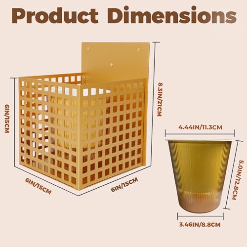 Self-Watering Wall Mount Planter – Gold Indoor Plant Holder Wall Hanging by Gukoee - Used condition - Image 2