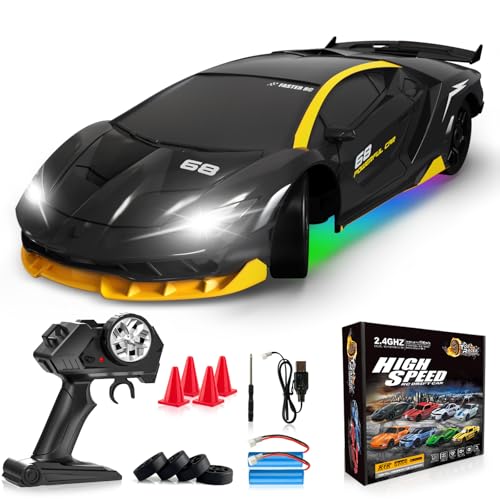 EversaleT RC Drift Car Remote Control Car 2.4GHz 1/24 4WD 15KM/H High Speed Racing Sport with LED...