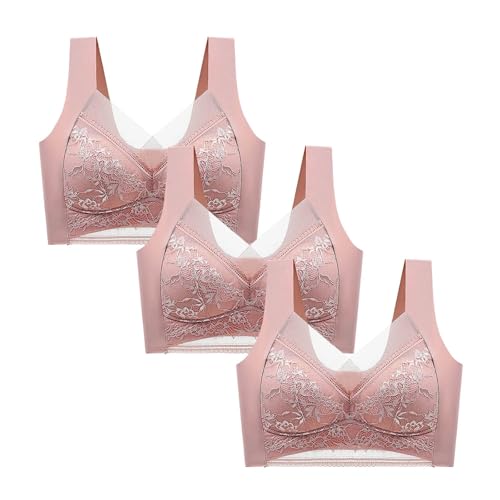 Brassiere sport femme push-up en dentelle lot de 3 sans armatures
