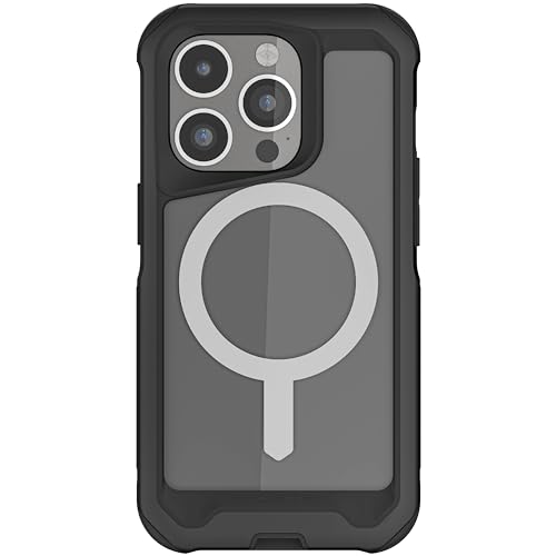 ゴーステック アトミックスリム for iPhone 15 Pro ブラック Magsafe対応 耐衝撃 GHOCAS3518