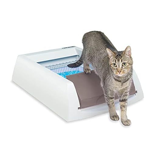 Petsafe ScoopFree original självrengörande kattlåda, självrengörande kattlåda utan lock, elektrisk kattlåda, automatisk rengöring, kristallkattströ, luktfri