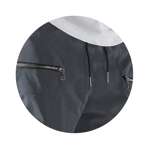 Mens Cargo Joggers Pants Elastic Waist Drawstring Casual Stretch Baggy Trousers Workout Sweatpants with Multi Pockets2
