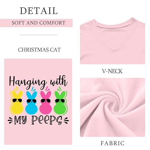Image of Ithalt Easter Shirts for Women He is Risen Tshirt Easter Christian T-Shirt Jesus Lover Short Sleeve Tops