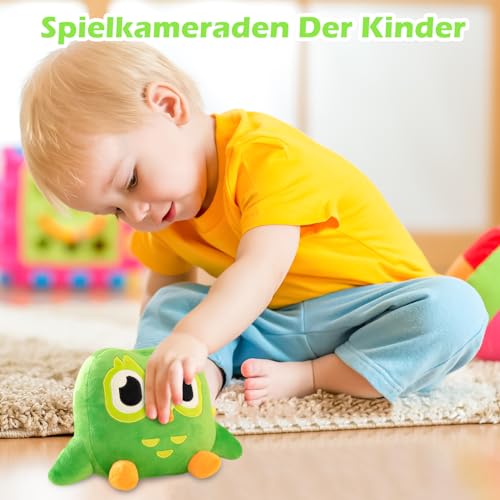 YUFFQOPC Eule Kuscheltier Stofftier Green Owl Plush mit Großen Augen 30cm Weich Plüschtier Karikatur Plüsch Eule Spielzeug Wurfkissen Stuffed Animals Stofftier für Wohnkultur Mädchen Jungen Kinder