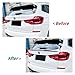 Rear Tail Trunk Mid Spoiler Trim Compatible For BMW X3 IX3 G01 2018 2019 2020 2021 2022 2023 Car Roof Middle Spoilers Wing Body Kits Tuning(Carbon Look)