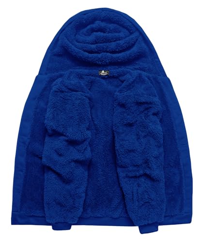 Image of SCODI Hoodies for Men Heavyweight Fleece Sweatshirt - Full Zip Up Thick Sherpa Lined Hooded Sweatshirts