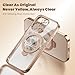 Desert Titanium for iPhone 16 Pro Case With 360° Spin Magnetic Stand,[Compatible With Magsafe] [Military Protection][Built-in Ring Holder]Camera Control Phone Case for 16 Pro,Rose Gold/Clear