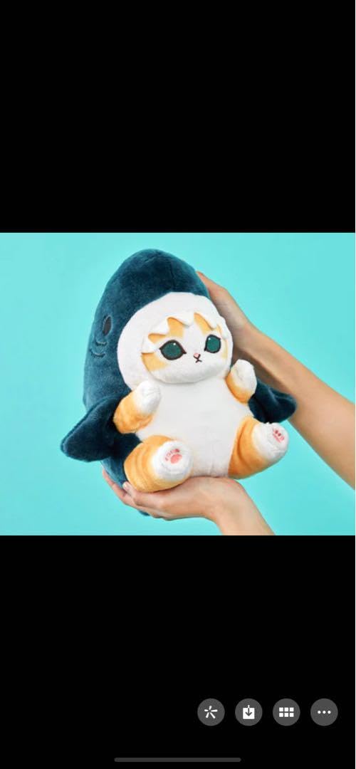 Amazon.co.jp: mofusand ぽてぽてサメにゃんぬいぐるみS : 文房具