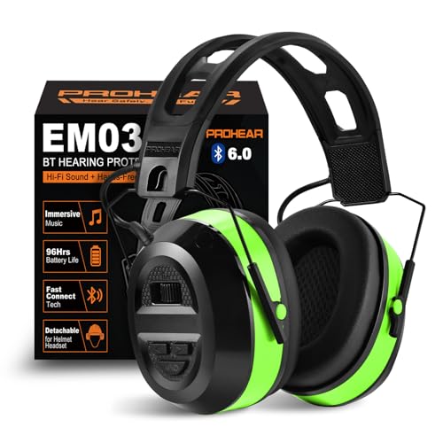 PROHEAR 039 Bluetooth 6.0 Hearing Protection with 26dB NRR...