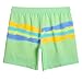 maamgic 7 Inch Mens Swim Trunks with Compression Liner Board Shorts with Zippered Pocket Bathing Suit for Beach Vacation Green and Yellow Stripes Small