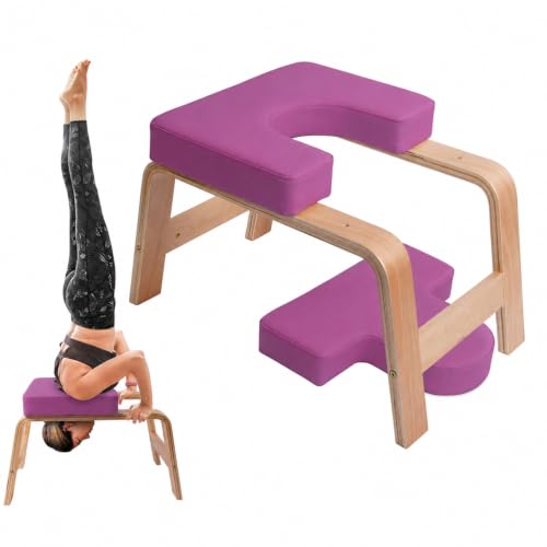 Image of Yoga Headstand Bench PU Pad Headstand Trainer Max Load 300lbs