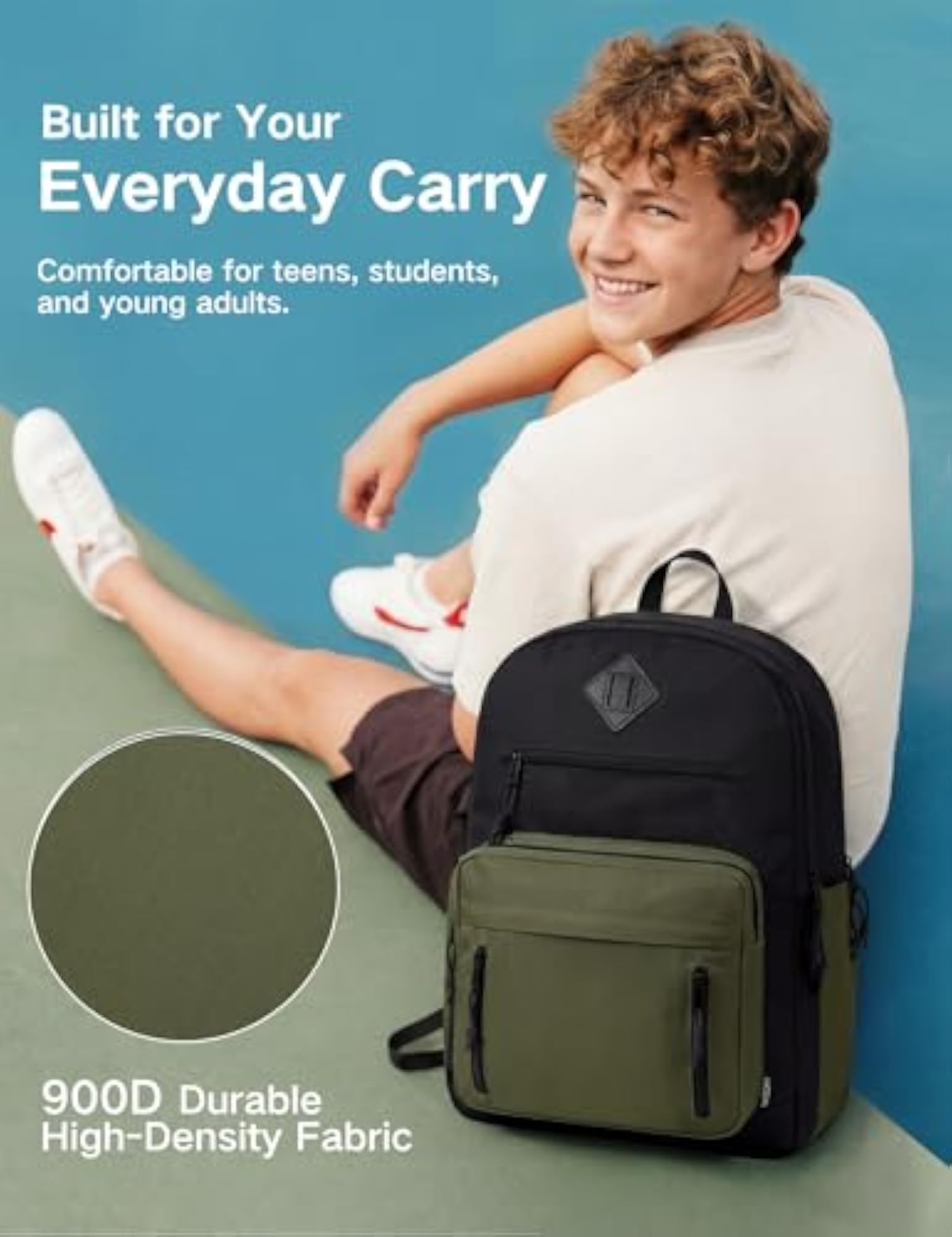 Lightweight School Backpack, Two Compartments