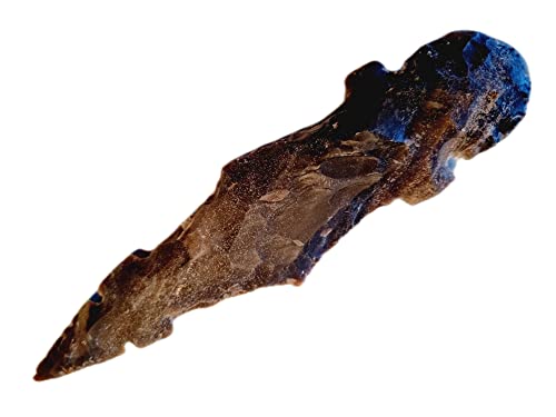 Pointe de flèche en agate jaspe à la géométrie exceptionnelle